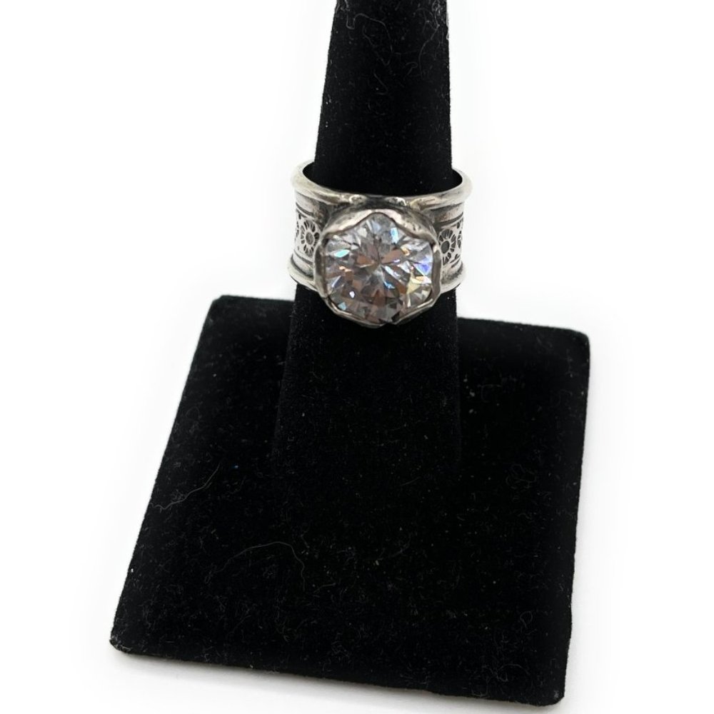 R2208 Silpada Cubic Zirconia Queen for a Day Silver Ring